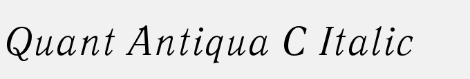 Quant Antiqua C Italic